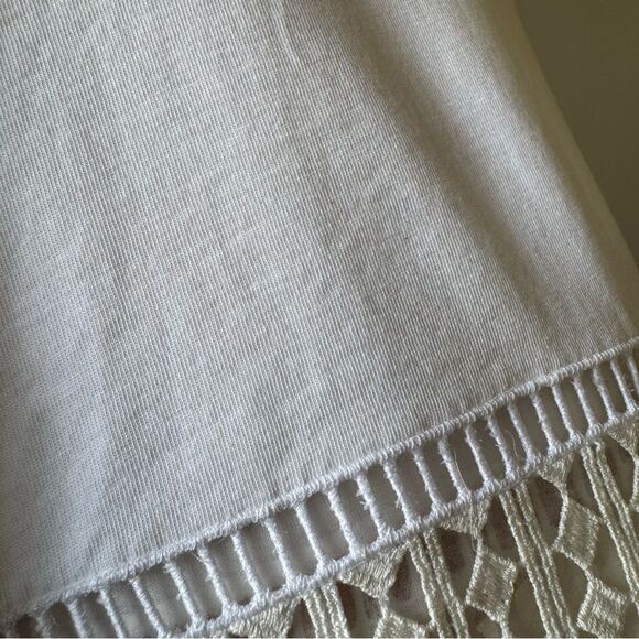 Chloe Shirt Dress Medium Off‎ White Silk Lace Detail - Picture 15 of 16